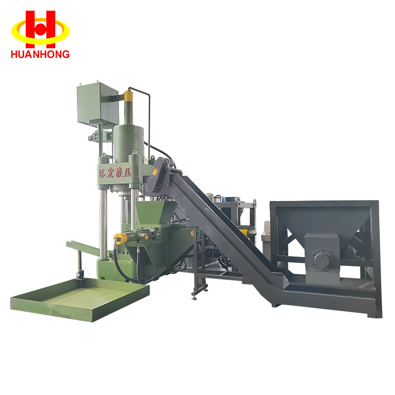 500 Tons Vertikal Hydraulisk Skrap Metall Kobber Chips Brikette Machine