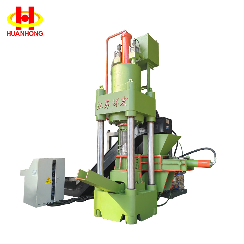 630 Ton Lodret Hydraulisk Skrot Metal Chips Genbrug Brikette Making Machine