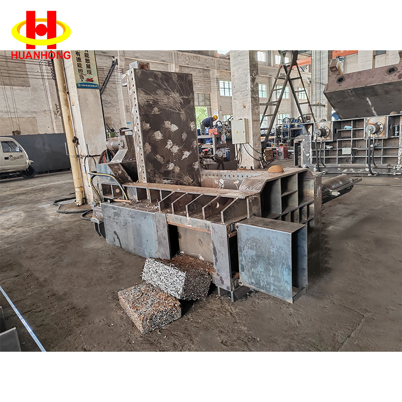 125 톤 유압 자동 측면 푸시 폐기물 알루미늄 캔 포장기 스크랩