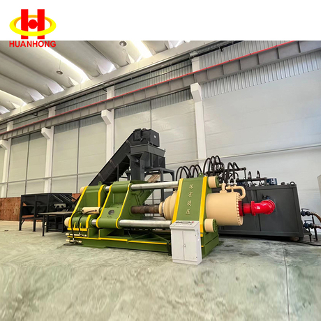 เศษเหล็กหมูเศษเครื่องอัดก้อนโลหะแนวนอน